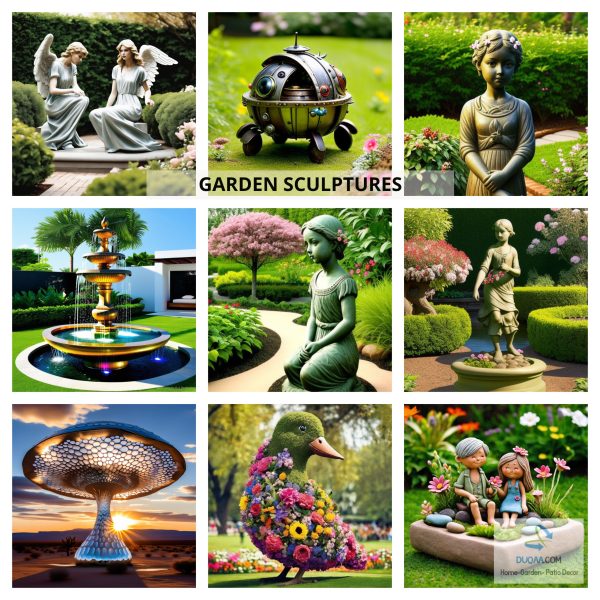 "Unleash Your Inner Artist With Our Exquisite Ceramic And Marble Sculptures For The Garden 🎨🌻 #Artisticgarden #Outdooroasis"