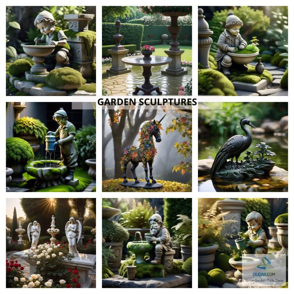 "Bring A Touch Of Whimsy To Your Garden With Our Exotic Animal Statues! 🦒🐘 #Animallovers #Gardenfriends #Shoplocal"