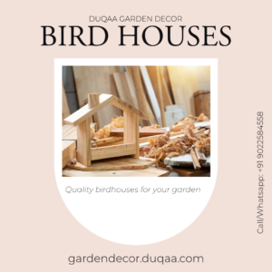 Duqaa’s handcrafted bird houses are a perfect blend of functionality and beauty. Made from wood, bamboo, and metal, they are durable, eco-friendly, and perfect for attracting birds to your garden. Designed by artisans from Moradabad, Jaipur, and Delhi, each birdhouse offers comfort and style. Alternative Names for the Product: Eco-Friendly Bird Shelters Handmade Wooden Birdhouses Decorative Garden Birdhouses Custom Birdhouses for Backyard Outdoor Bird Shelters Duqaa.com is a distinguished manufacturer and exporter of ornamental handicrafts based in Mumbai, India. Our bird houses provide a perfect sanctuary for birds, combining beauty, durability, and eco-conscious craftsmanship.