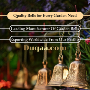 Duqaa’s garden bells are a perfect combination of elegance and functionality. These handcrafted bells, made from high-quality brass and metal, produce a soothing chime that will enhance the ambiance of your garden. Crafted in Moradabad and Jaipur, these bells are made to endure the outdoors while adding charm and tranquility to your space. Duqaa.com is a distinguished manufacturer and exporter of ornamental handicrafts based in Mumbai, India. Our garden bells are meticulously crafted with attention to detail, bringing harmony and beauty to your garden.