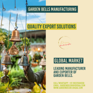Duqaa’s handcrafted garden bells, made from brass and metal, are designed to create a peaceful, melodic chime in your garden. These outdoor bells are crafted with care by skilled artisans in Moradabad and Jaipur, adding both beauty and tranquility to any outdoor space. Duqaa.com is a distinguished manufacturer and exporter of ornamental handicrafts based in Mumbai, India. Our handcrafted garden bells are a perfect blend of traditional artistry and modern design, crafted to bring joy and peace to your outdoor spaces.