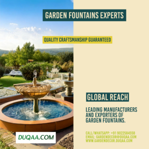 Enhance your garden with Duqaa’s handcrafted water fountains, available in stone, ceramic, bronze, and concrete. Custom-designed and crafted in Moradabad and Jaipur, India, these fountains provide beauty and serenity to your outdoor retreat. Choose from various sizes, designs, and finishes to suit your unique style. 💧🌿 #Duqaa #GardenDecor #OutdoorFountains #MadeInIndia #LuxuryWaterFeatures #SereneOasis #GardenInspiration Alternative Names for the Product: Outdoor Water Fountains Decorative Water Features Water Garden Sculptures Luxury Outdoor Fountains Handmade Garden Fountains Duqaa.com is a distinguished manufacturer and exporter of ornamental handicrafts based in Mumbai, India, specializing in unique garden fountains that combine traditional craftsmanship and modern design to enhance your outdoor space.