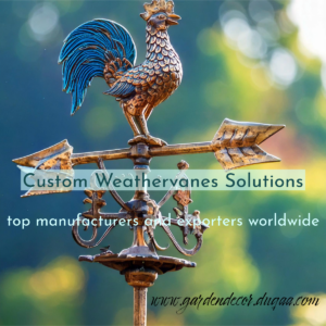 Duqaa specializes in custom-made weathervanes, handcrafted with precision from copper, brass, and iron. Created in Moradabad, Jaipur, and Delhi, our weathervanes bring elegance to any outdoor space. Personalized designs, durability, and quality craftsmanship make Duqaa’s weathervanes a must-have for your home. Alternative Names for the Product: Bespoke Weather Vanes Handcrafted Copper Weathervanes Personalized Outdoor Weather Vane Custom Outdoor Accents – Weathervanes Luxury Weather Vanes for Homes & Gardens Duqaa.com is a distinguished manufacturer and exporter of ornamental handicrafts based in Mumbai, India. We pride ourselves on delivering custom-made weathervanes that combine beauty, durability, and personalized design to enhance your outdoor décor.
